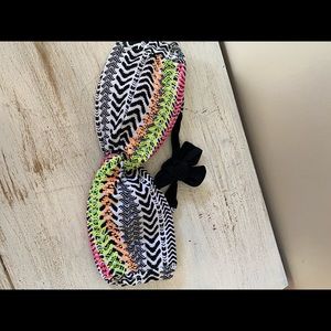 Target strapless swim top. Ties in back